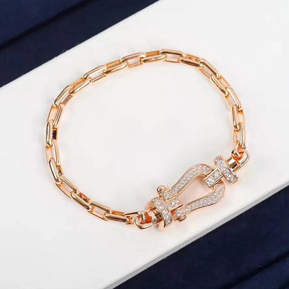 [⭐Glow]FORCE LARGE HORSESHOE CLASP  METAL BRACELET