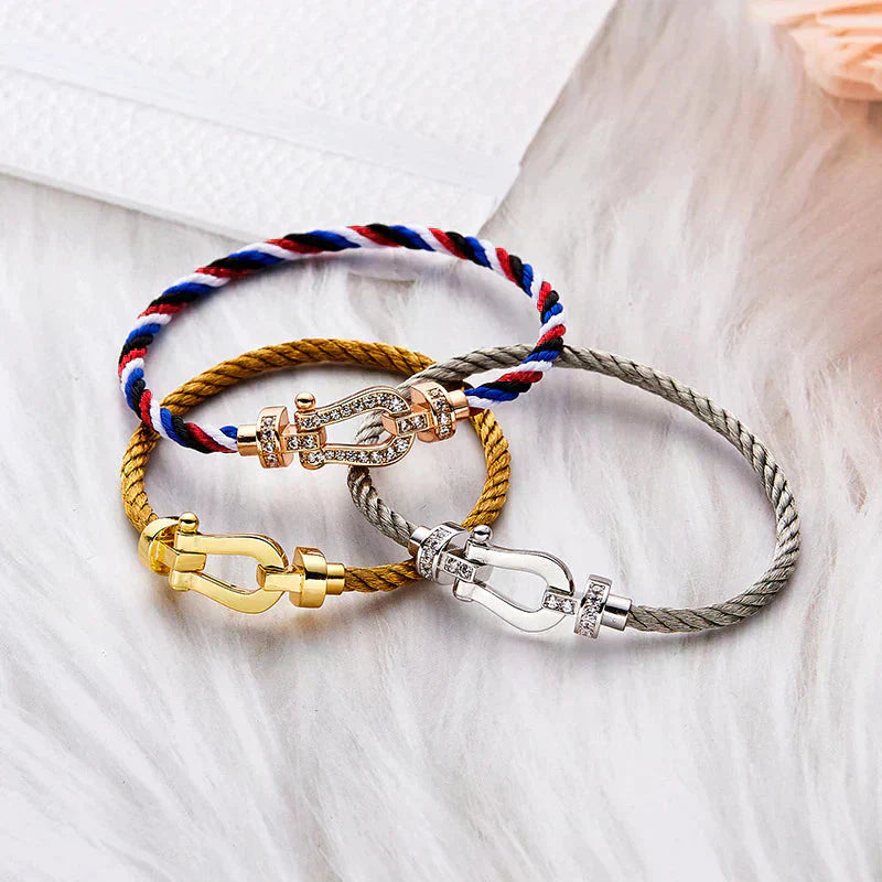 [⭐Glow]FORCE LARGE HORSESHOE NO DIAMOND BRACELET GOLD