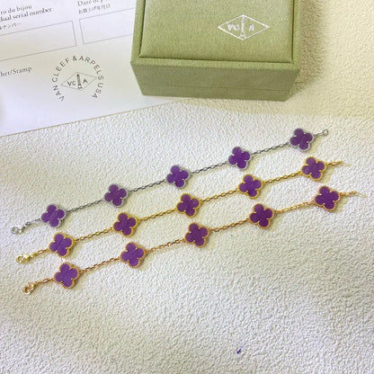 [⭐Glow] CLOVER 5 MOTIF VIOLET BRACELET COLLECTION