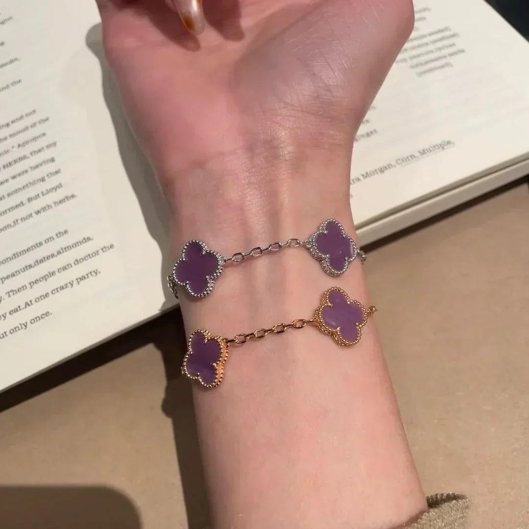 [⭐Glow] CLOVER 5 MOTIF VIOLET BRACELET COLLECTION