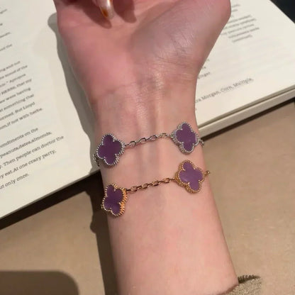 [⭐Glow] CLOVER 5 MOTIF VIOLET BRACELET COLLECTION