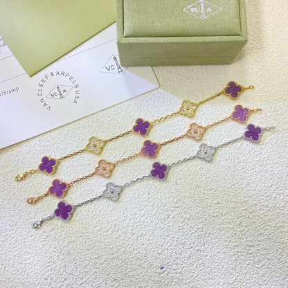 [⭐Glow] CLOVER 5 MOTIF VIOLET BRACELET COLLECTION