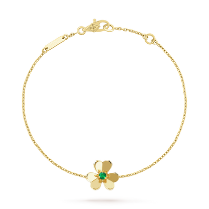 [⭐Glow]FRIVOLE GOLD FLOWER PINK MALACHITE BRACELET