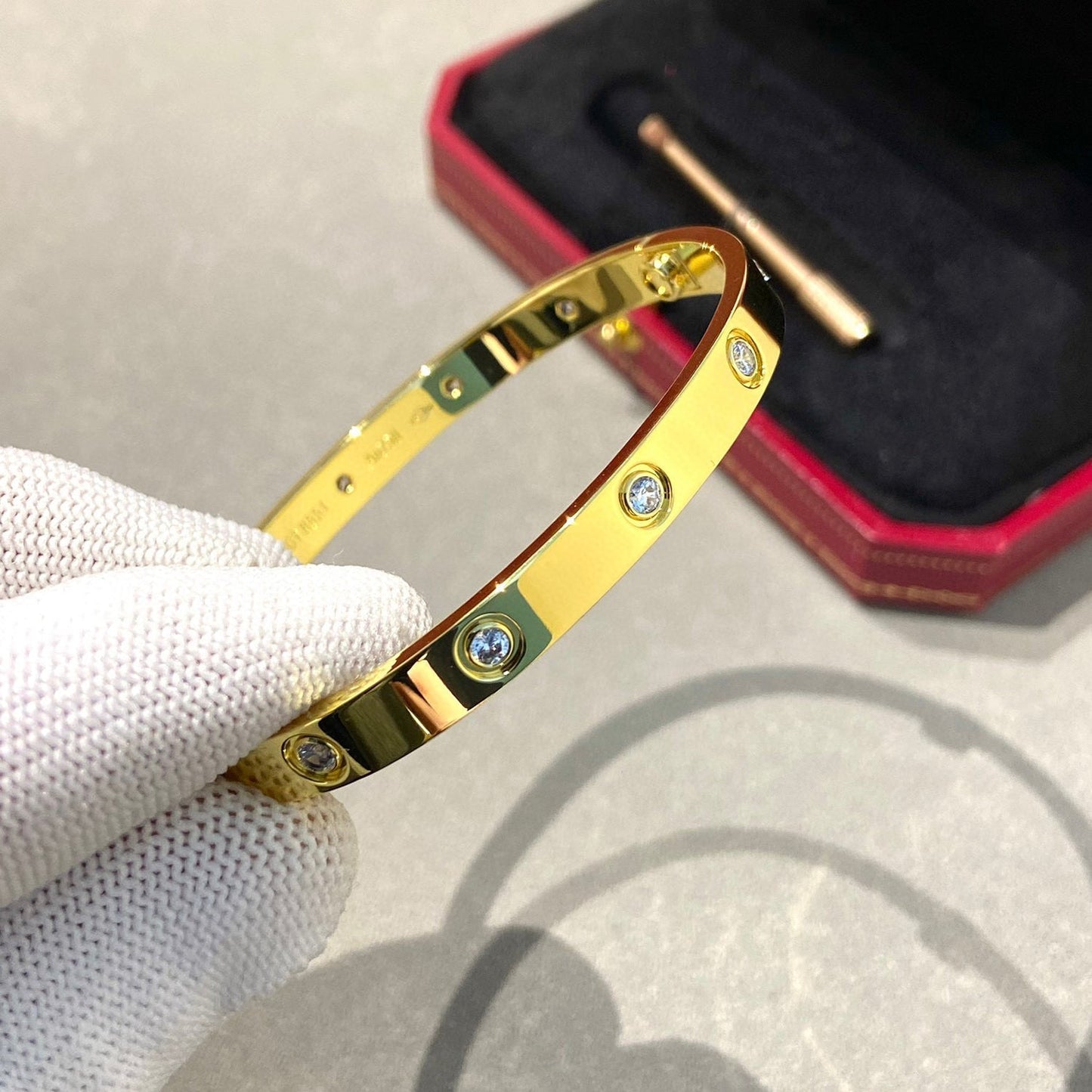 [⭐Glow]LOVE BRACELET 6.1MM 10 DIAMONDS