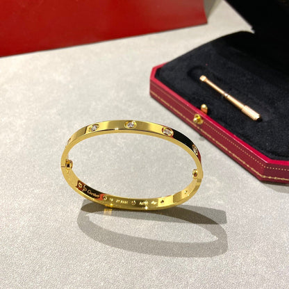 [⭐Glow]LOVE BRACELET 6.1MM 10 DIAMONDS