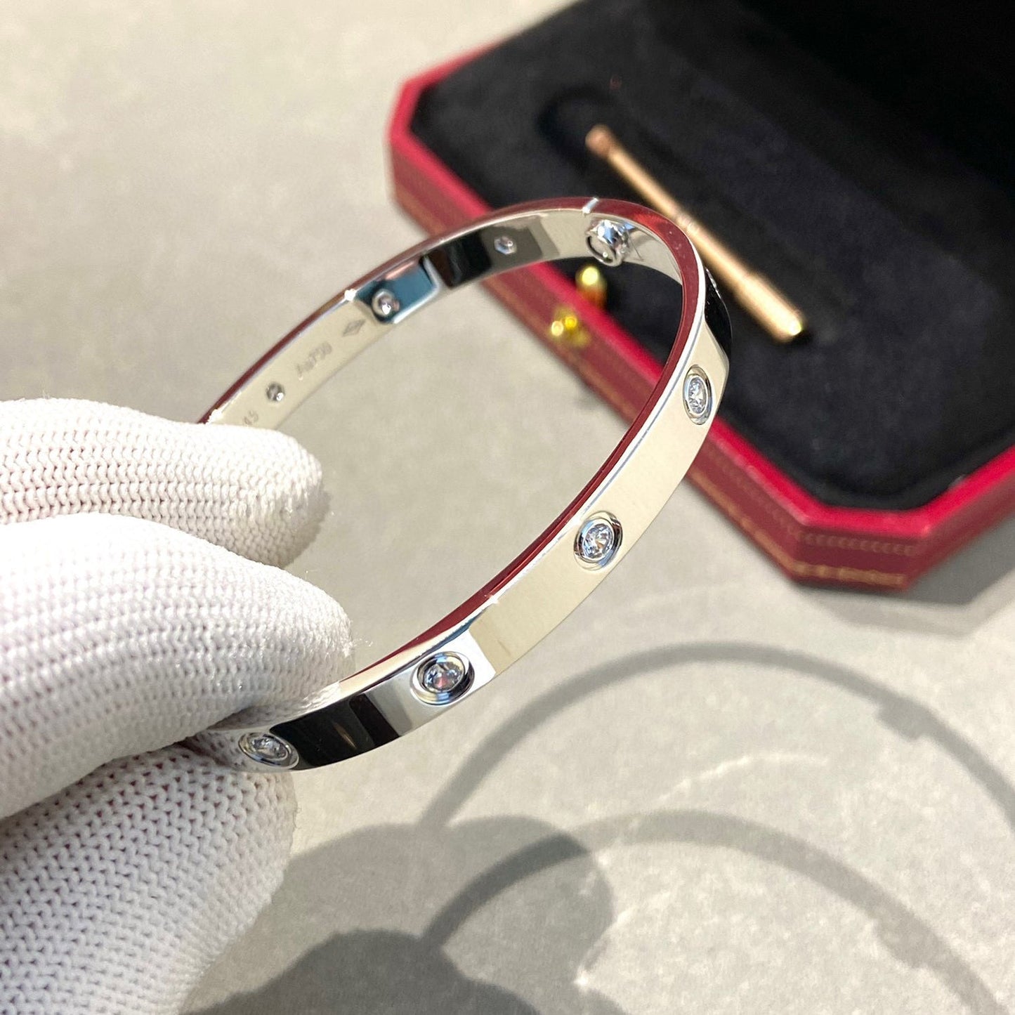 [⭐Glow]LOVE BRACELET 6.1MM 10 DIAMONDS