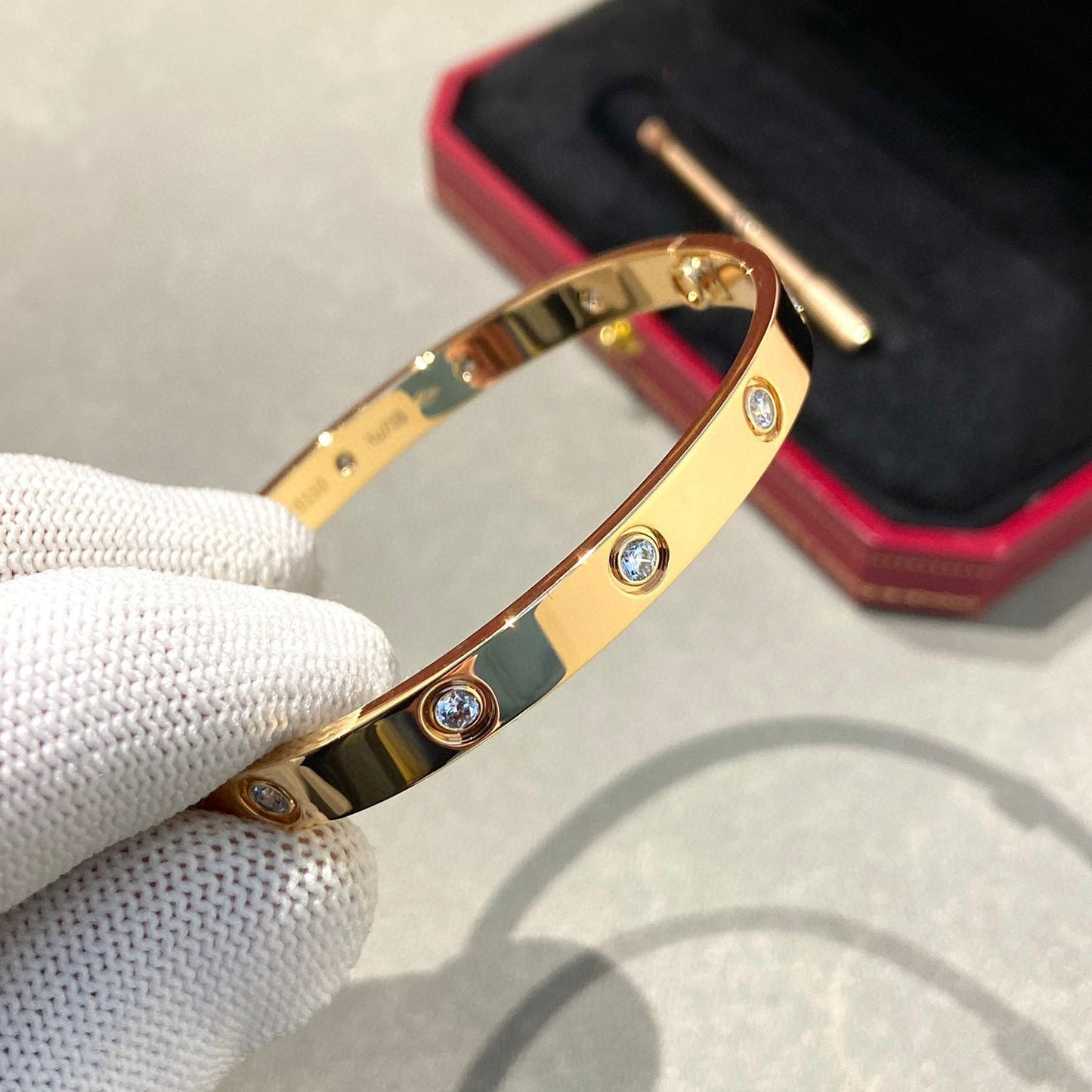 [⭐Glow]LOVE BRACELET 6.1MM 10 DIAMONDS