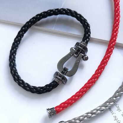 [⭐Glow]FORCE LARGE SERIES HORSESHOE BLACK SAMURAI BRACELET