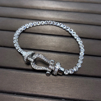 [⭐Glow]FORCE  HORSESHOE  DIAMOND TENNIS BRACELET