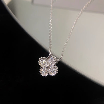 [⭐Glow]CLOVER 15MM DIAMOND SINGLE FLOWER NECKLACE