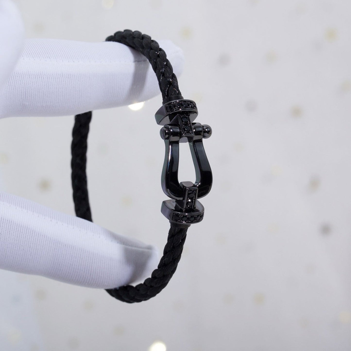 [⭐Glow]FORCE LARGE SERIES HORSESHOE BLACK SAMURAI BRACELET