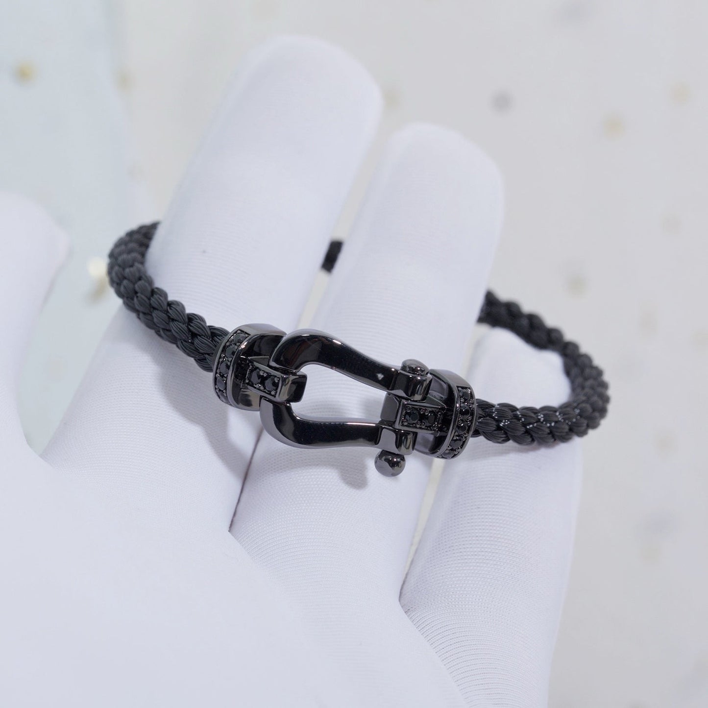 [⭐Glow]FORCE LARGE SERIES HORSESHOE BLACK SAMURAI BRACELET