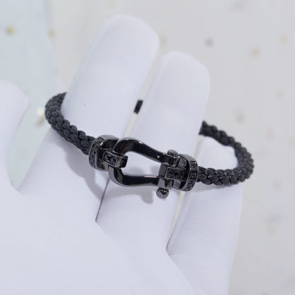 [⭐Glow]FORCE LARGE SERIES HORSESHOE BLACK SAMURAI BRACELET