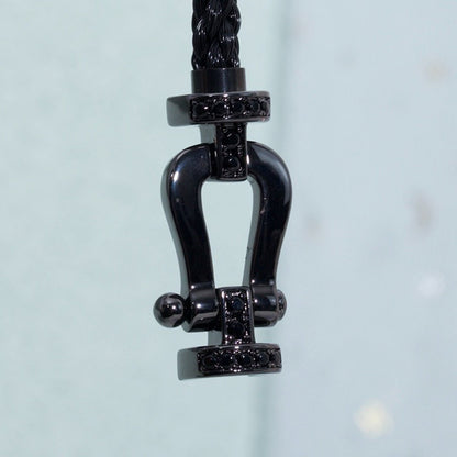 [⭐Glow]FORCE LARGE SERIES HORSESHOE BLACK SAMURAI BRACELET