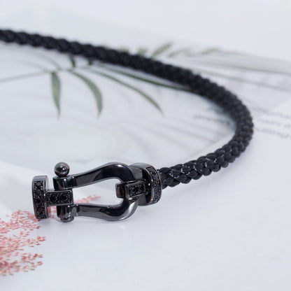[⭐Glow]FORCE LARGE SERIES HORSESHOE BLACK SAMURAI BRACELET