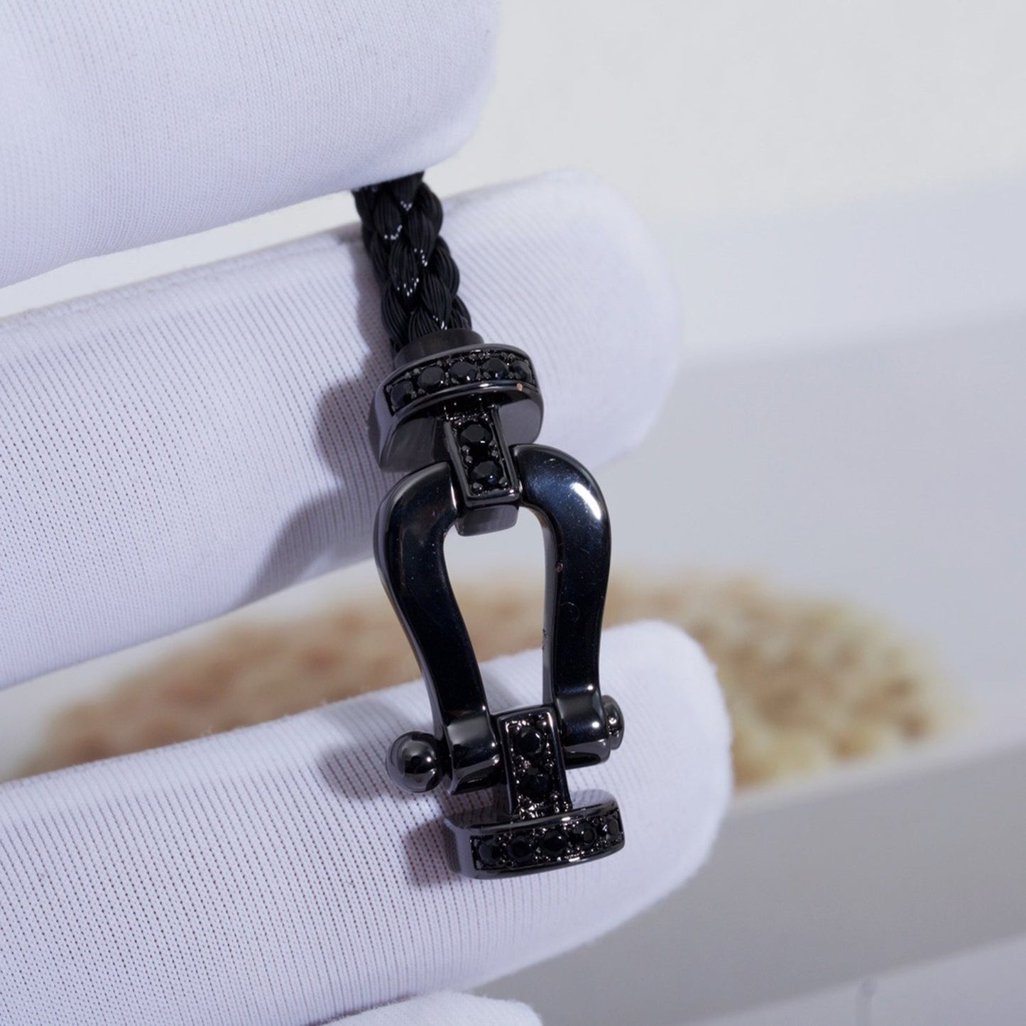 [⭐Glow]FORCE LARGE SERIES HORSESHOE BLACK SAMURAI BRACELET