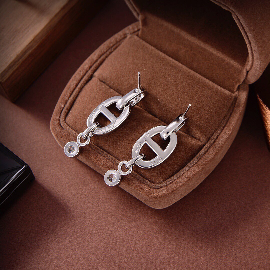 [⭐Glow]HM CHAINE DIAMOND EARRINGS