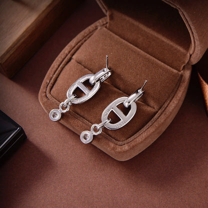 [⭐Glow]HM CHAINE DIAMOND EARRINGS