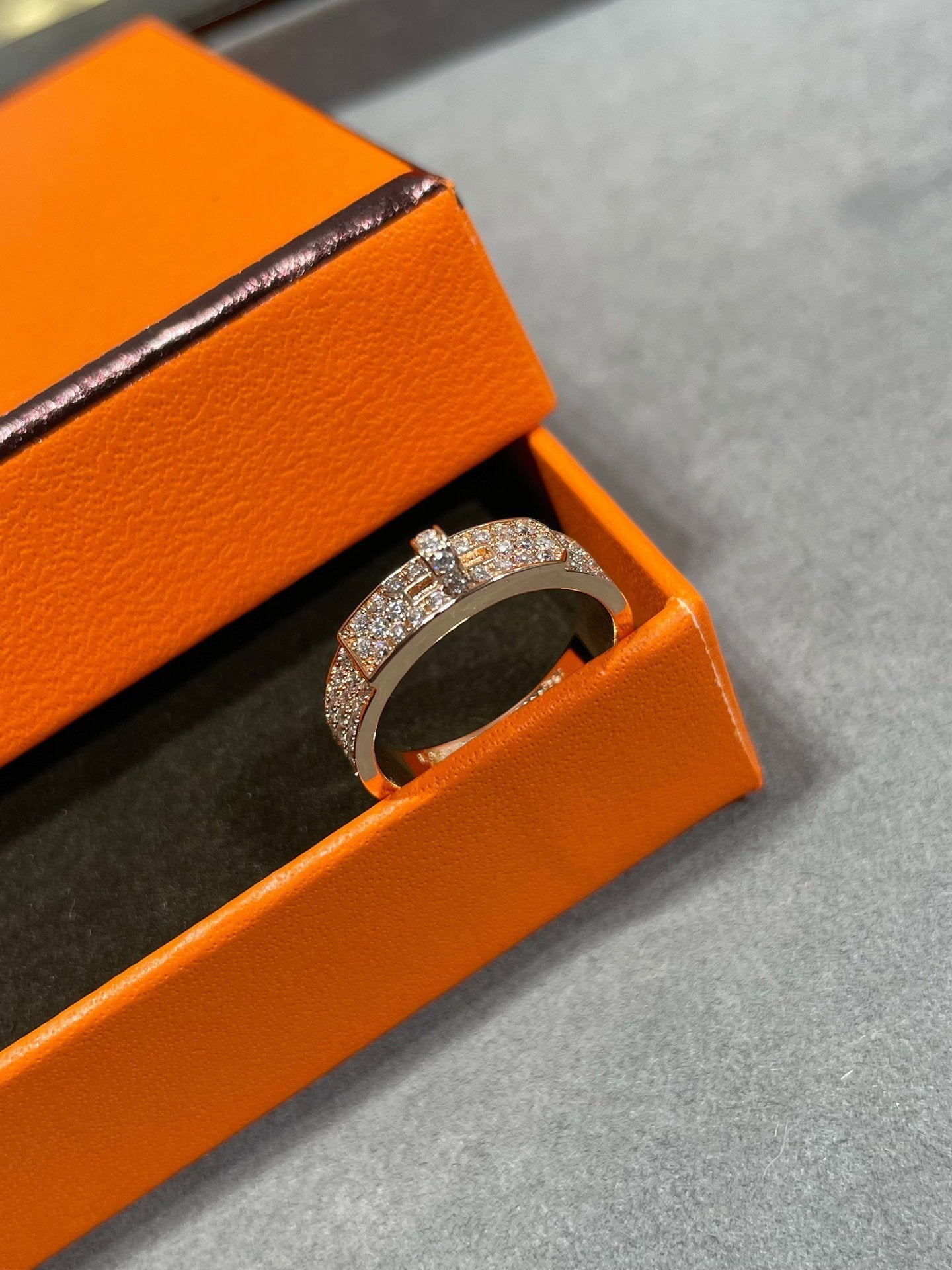 [⭐Glow]KELLY PINK GOLD DIAMOND RING