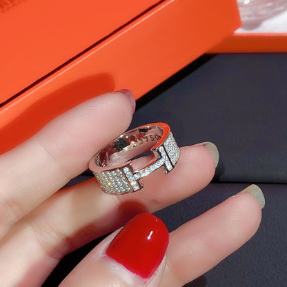 [⭐Glow]H RING FULL DIAMOND