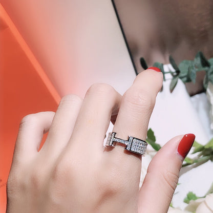[⭐Glow]H RING FULL DIAMOND
