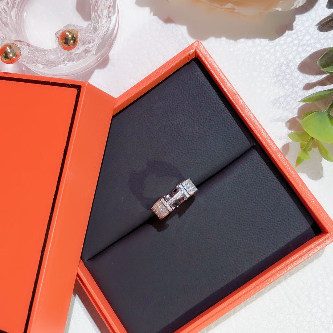 [⭐Glow]H RING FULL DIAMOND
