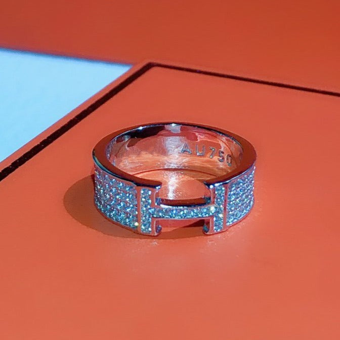 [⭐Glow]H RING FULL DIAMOND