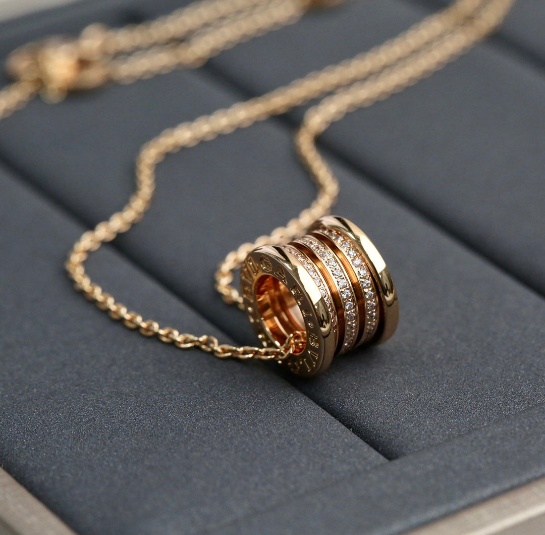 [⭐Glow]ZERO 1 PINK GOLD DIAMOND NECKLACE