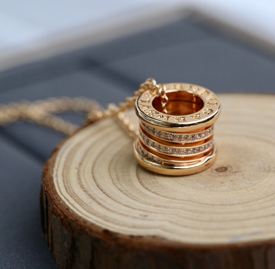 [⭐Glow]ZERO 1 PINK GOLD DIAMOND NECKLACE