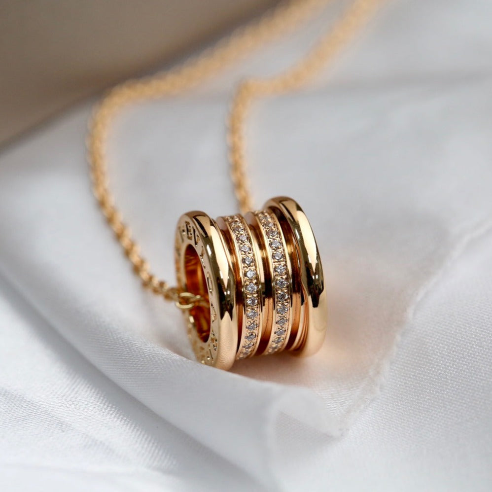 [⭐Glow]ZERO 1 PINK GOLD DIAMOND NECKLACE