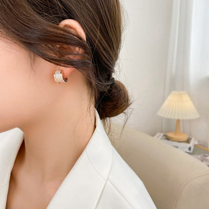 [⭐Glow]ZERO 1 DIAMOND PAVED EARRINGS