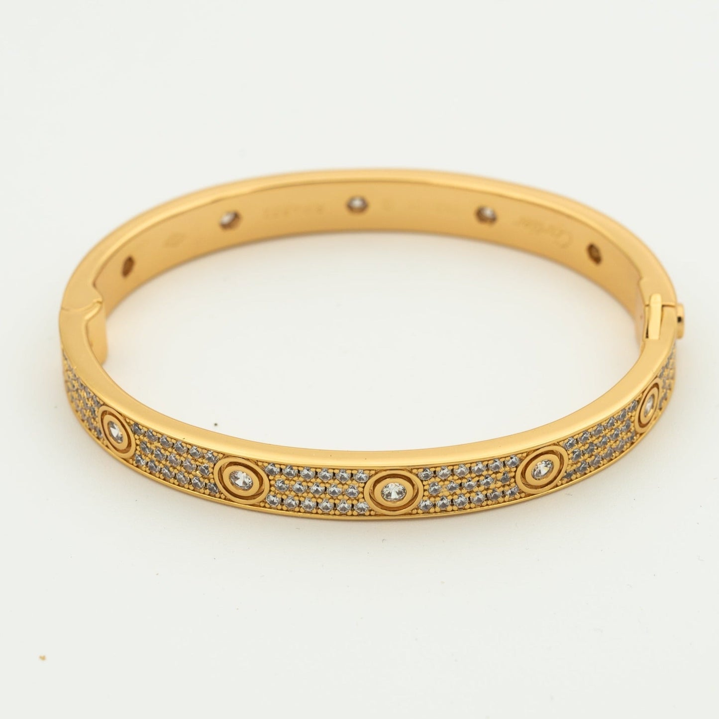 [⭐Glow]LOVE BRACELET 6.1MM DIAMOND-PAVED 10 BIG DIAMONDS
