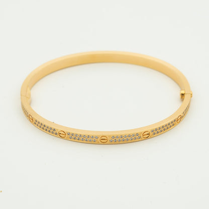 [⭐Glow]LOVE BRACELET 3.65MM DIAMOND-PAVED