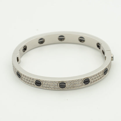 [⭐Glow]LOVE BRACELET 6.1MM DIAMOND-PAVED CERAMIC