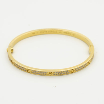 [⭐Glow]LOVE BRACELET 3.65MM DIAMOND-PAVED