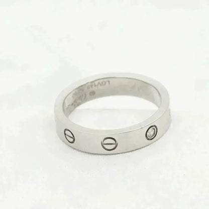 [⭐Glow]LOVE RING 4MM 1 DIAMOND SILVER