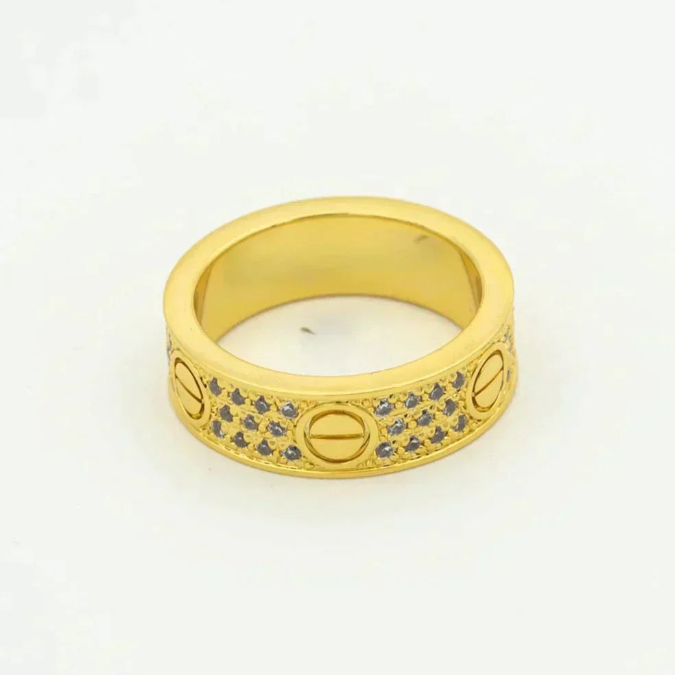 [⭐Glow]LOVE RING 5.5MM DIAMONDS PAVED