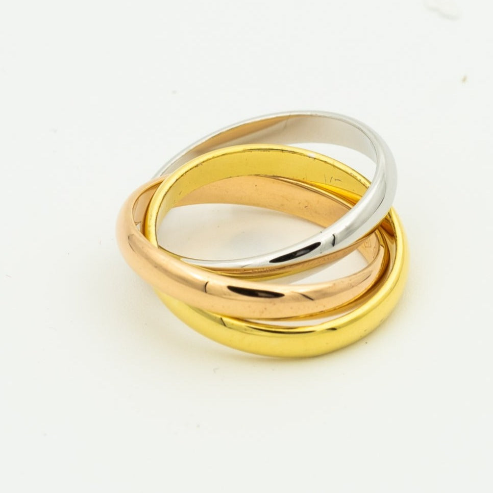 [⭐Glow Jewelry]TRINITY RING GOLD PINK GOLD SILVER
