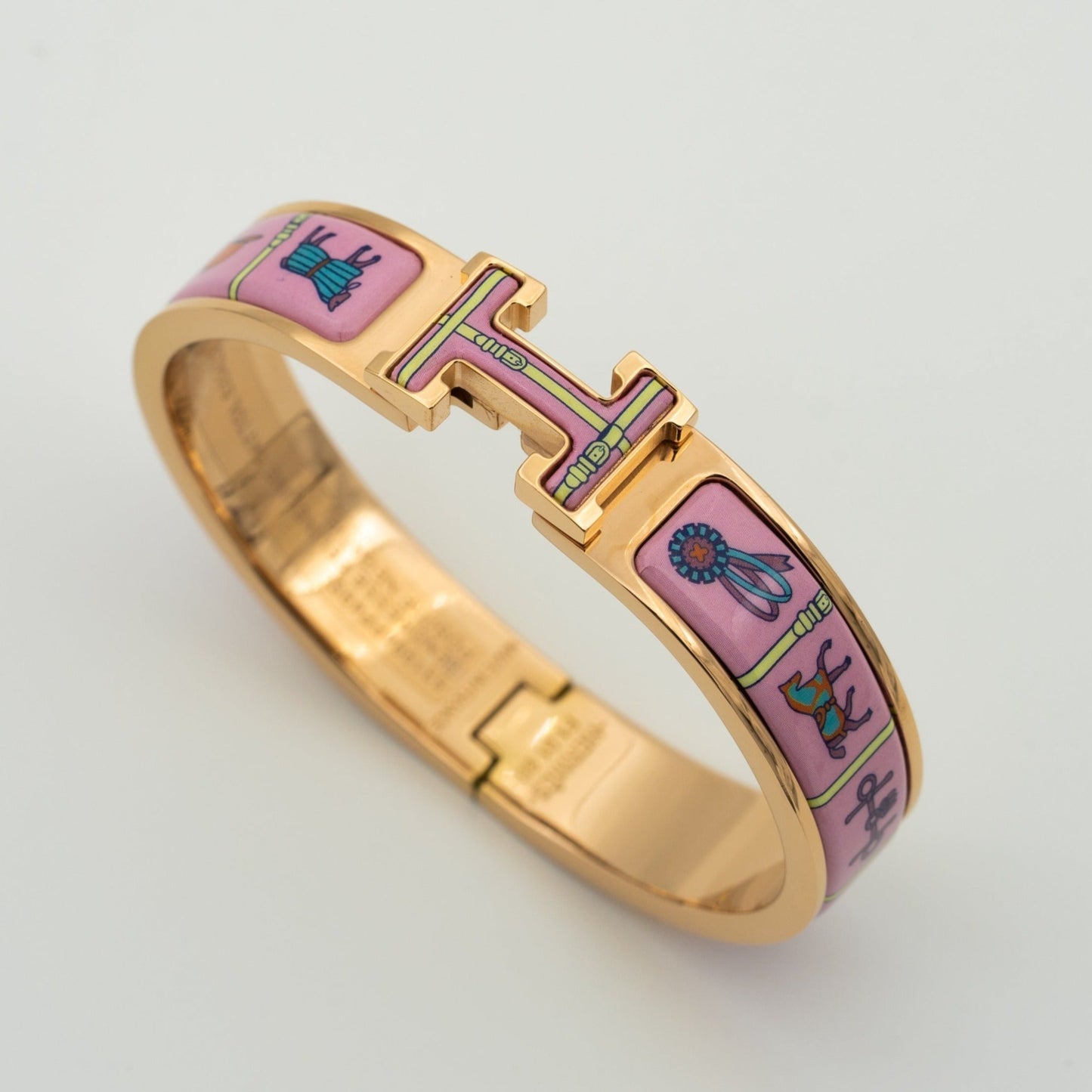 [⭐Glow]H PINK GOLD BRACELET PINK CERAMIC