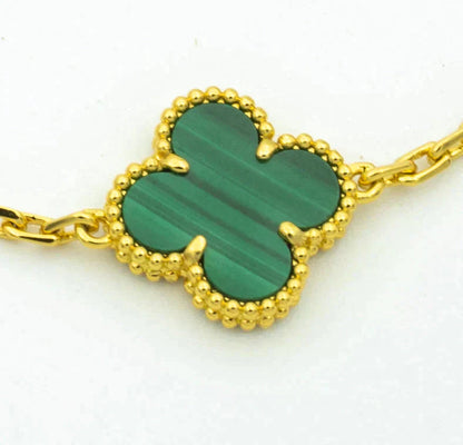 [⭐Glow] CLOVER 5 MOTIF MALACHITE BRACELET COLLECTION