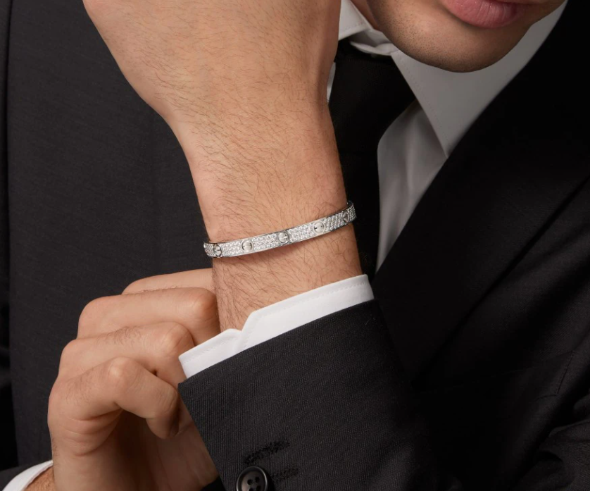 [⭐Glow]NEW-LOVE-6.1MM-Width Diamond-Studded Bracelet