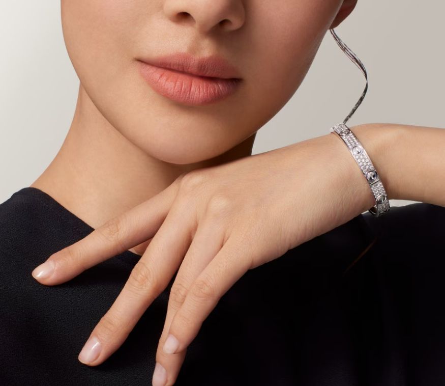 [⭐Glow]NEW-LOVE-6.1MM-Width Diamond-Studded Bracelet