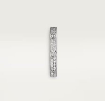 [⭐Glow]LOVE RING 2.6mm-wide full-diamond ring silver