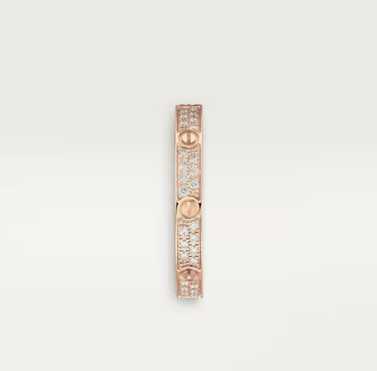 [⭐Glow]LOVE RING 2.6mm-wide full-diamond ring Rose Gold