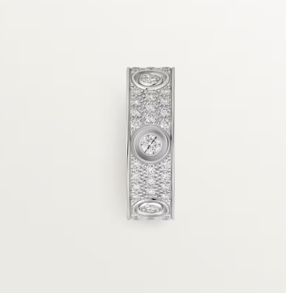 [⭐Glow]LOVE RING 6.5MM Full Diamond, 6 Major Diamonds Silver