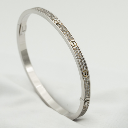 [⭐Glow]LOVE BRACELET 3.65MM DIAMOND-PAVED