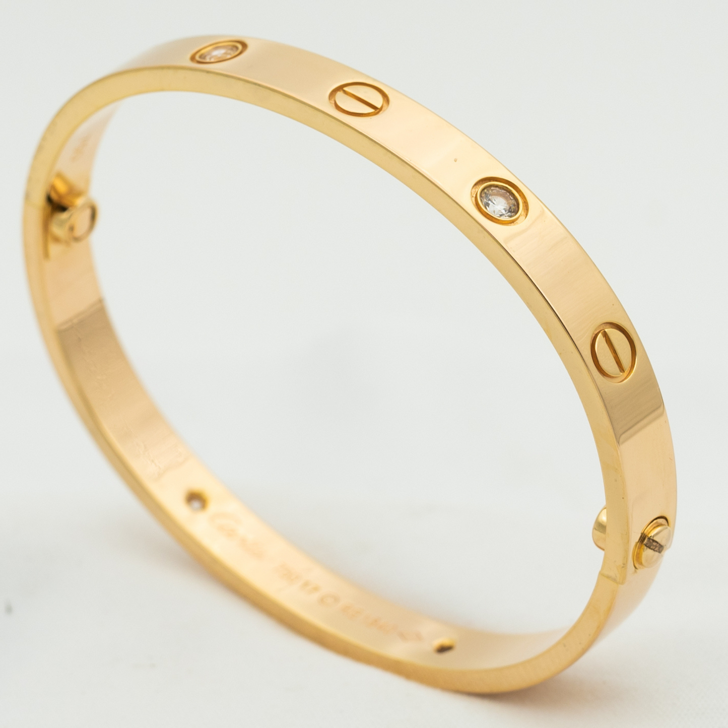 [⭐Glow]LOVE BRACELET 6.1MM 4 DIAMONDS