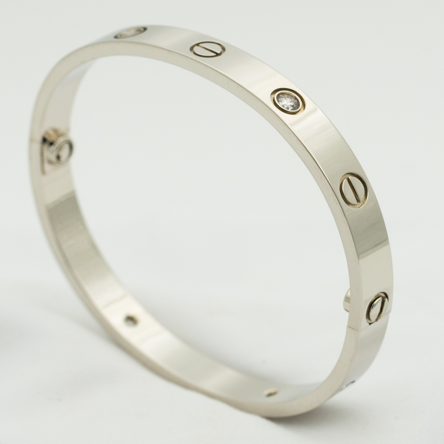 [⭐Glow]LOVE BRACELET 6.1MM 4 DIAMONDS