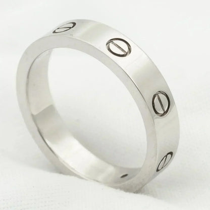 [⭐Glow]LOVE RING 4MM 1 DIAMOND SILVER
