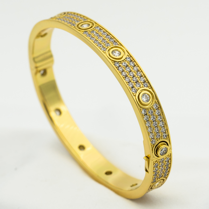 [⭐Glow]LOVE BRACELET 6.1MM DIAMOND-PAVED 10 BIG DIAMONDS